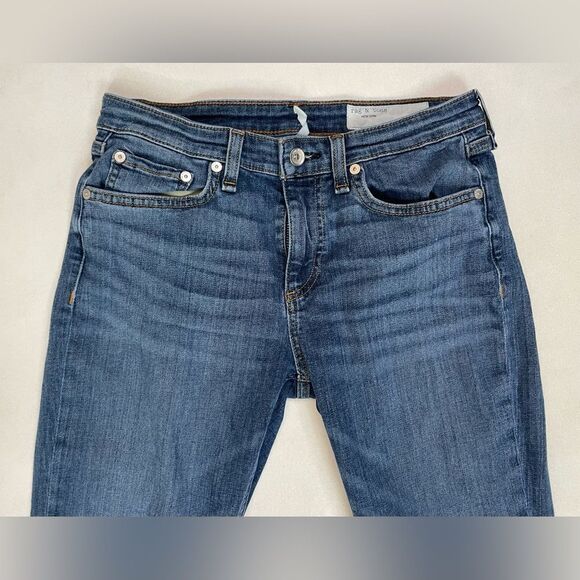 Rag & Bone Cate Mid Rise Skinny Denim Jeans Women Size 27 Blue - Picture 2 of 10